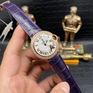 ĐỒNG HỒ NỮ CARTIER BALLON BLUE WE902066 FAKE 1:1 NHÀ MÁY V6 VÀNG HỒNG 33MM