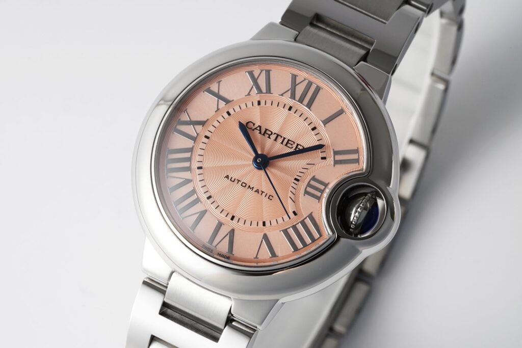 ĐỒNG HỒ NỮ CARTIER BALLON BLEU WSBB0046 FAKE CAO CẤP NHÀ MÁY AF MẶT SỐ HỒNG 33MM