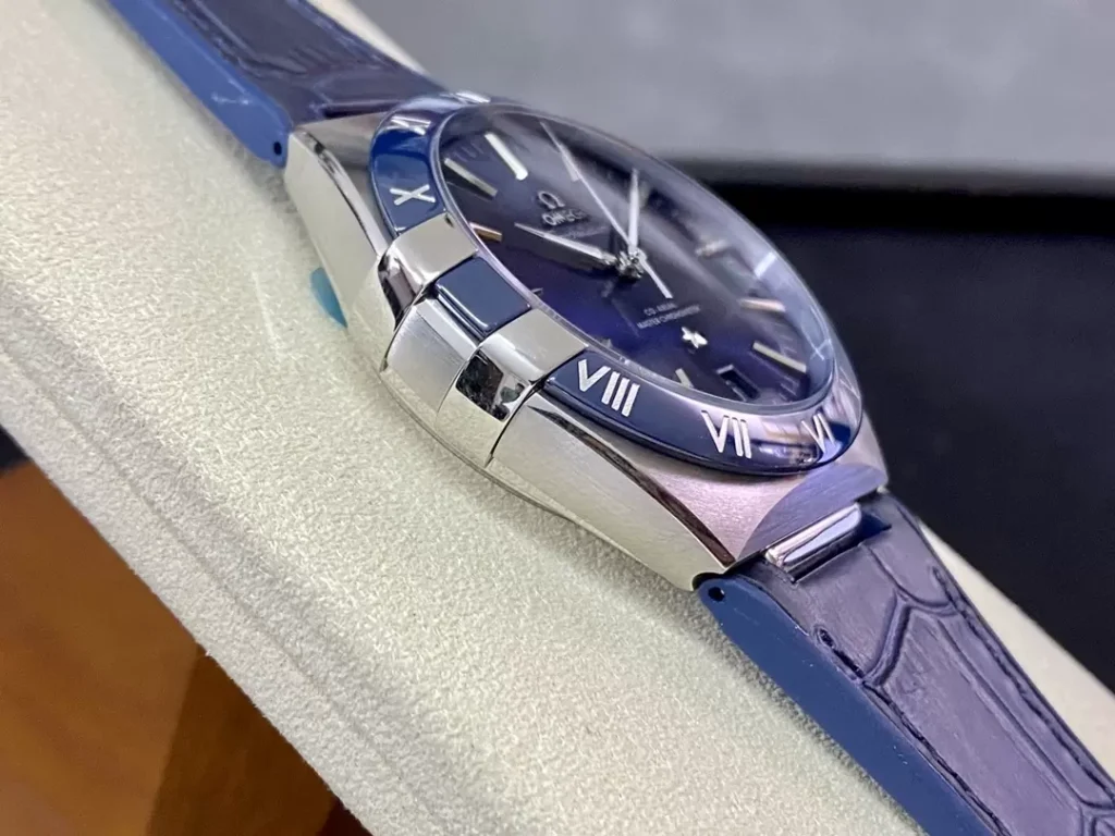ĐỒNG HỒ NAM OMEGA CONSTELLATION FAKE 11 NHÀ MÁY SBF MẶT SỐ XANH 41MM