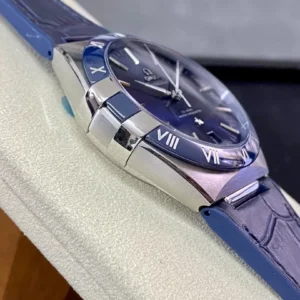 ĐỒNG HỒ NAM OMEGA CONSTELLATION FAKE 11 NHÀ MÁY SBF MẶT SỐ XANH 41MM