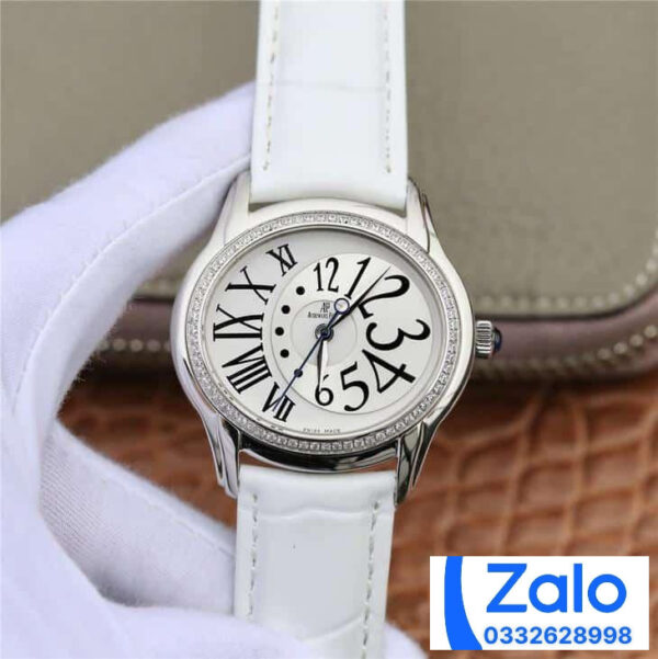 ĐỒNG HỒ NỮ AUDEMARS PIGUET 77303BC FAKE 1:1 MÀU TRẮNG DÂY DA 39.5MM