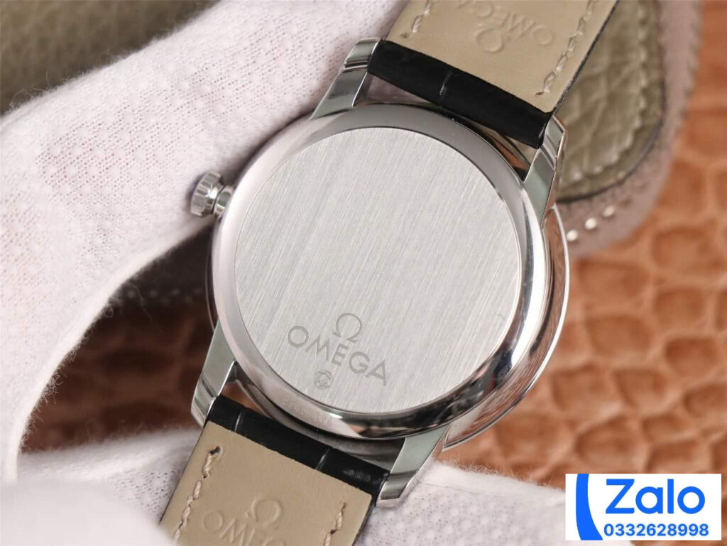 ĐỒNG HỒ NAM OMEGA DE VILLE FAKE CAO CẤP  NHÀ MÁY AZ DÂY DA MẶT SỐ ĐEN 40MM