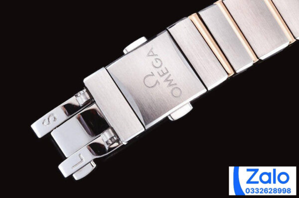 ĐỒNG HỒ NỮ OMEGA CONSTELLATION SUPER FAKE NHÀ MÁY GF CỌC SỐ ĐÍNH ĐÁ 25MM