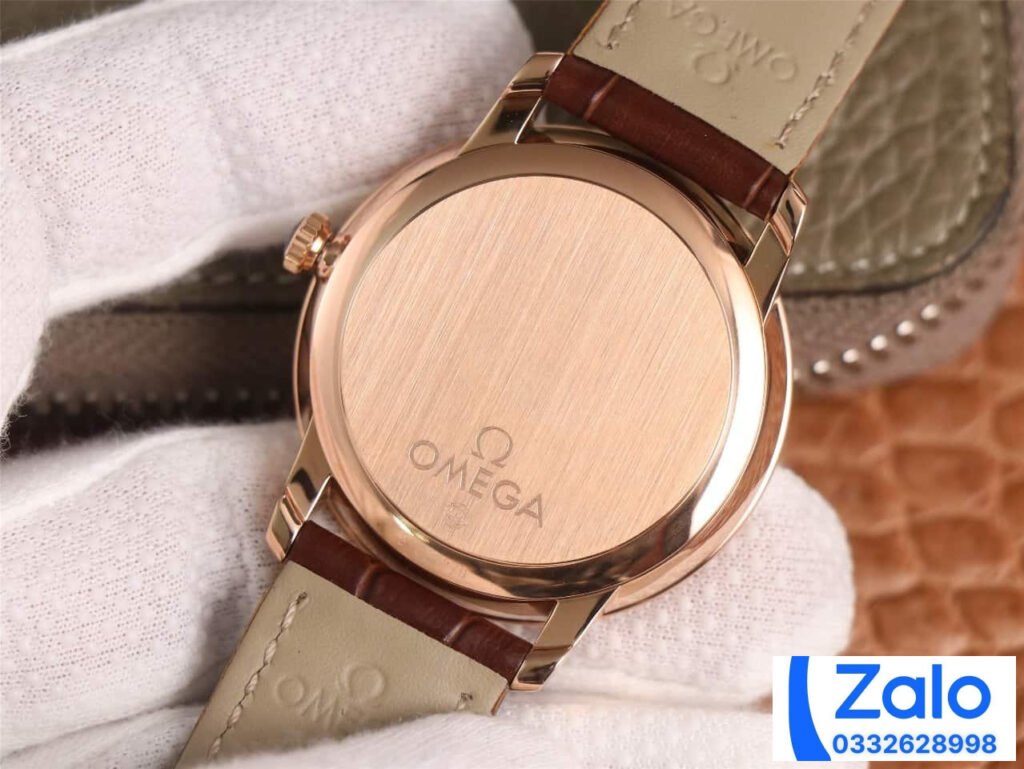 ĐỒNG HỒ NAM OMEGA DE VILLE FAKE 1:1 NHÀ MÁY AZ DÂY DA VỎ VÀNG HỒNG 40MM