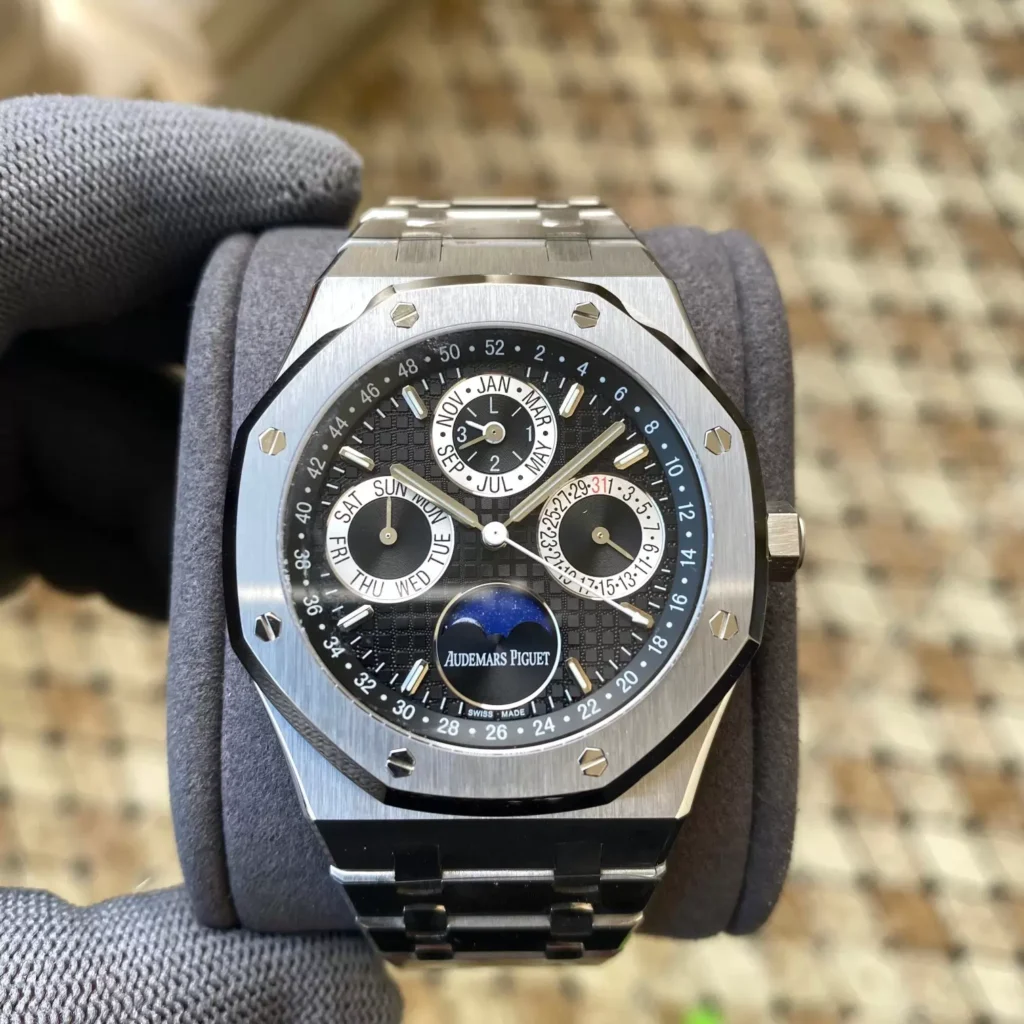 ĐỒNG HỒ AUDEMARS PIGUET ROYAL OAK REPLICA NHÀ MÁY APS MẶT ĐEN 41MM