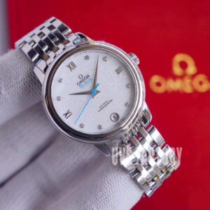 ĐỒNG HỒ NỮ OMEGA DE VILLE FAKE CAO CẤP NHÀ MÁY UVS MẶT SỐ GẤU 32MM