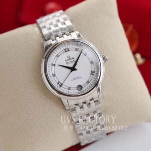 ĐỒNG HỒ NỮ OMEGA DE VILLE FAKE 1:1 NHÀ MÁY UVS KIM CHỈ ĐEN 32MM