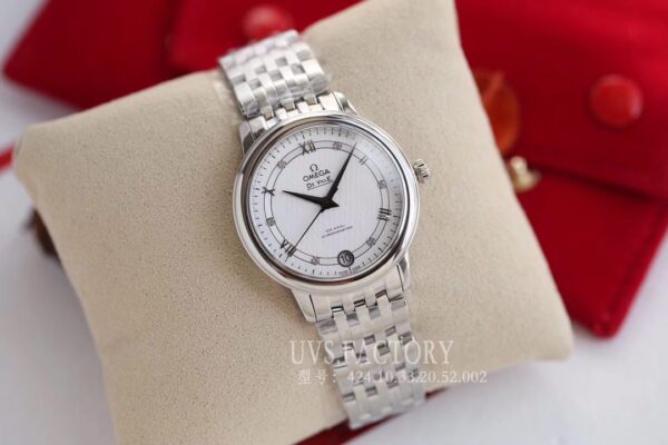 ĐỒNG HỒ NỮ OMEGA DE VILLE FAKE 1:1 NHÀ MÁY UVS KIM CHỈ ĐEN 32MM