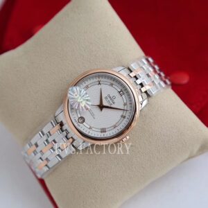 ĐỒNG HỒ NỮ OMEGA DE VILLE SUPER FAKE NHÀ MÁY UVS FACTORY ROSE GOLD 32MM