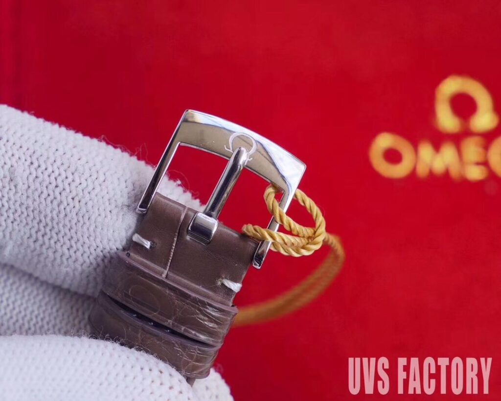 ĐỒNG HỒ NỮ OMEGA DE VILLE FAKE CAO CẤP NHÀ MÁY UVS DÂY DA NÂU 32MM