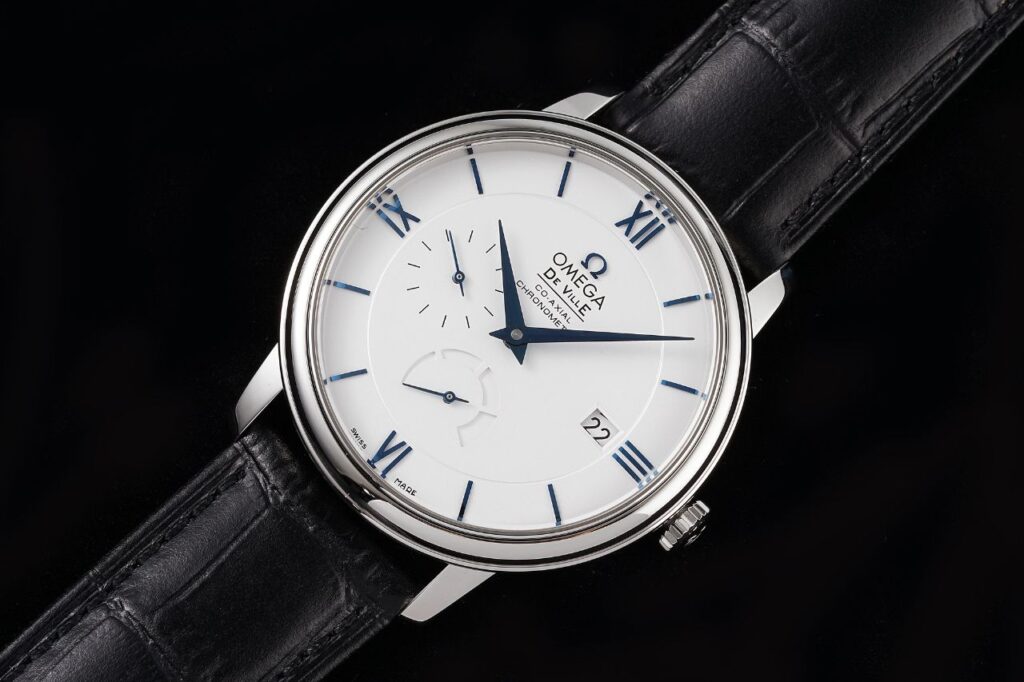 ĐỒNG HỒ NAM OMEGA DE VILLE FAKE CAO CẤP NHÀ MÁY AZ CỌC SỐ LA MÃ 40MM