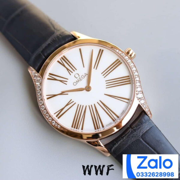 ĐỒNG HỒ NỮ OMEGA DE VILLE FAKE 1:1 NHÀ MÁY WWF FACTORY VÀNG GOLD 36MM