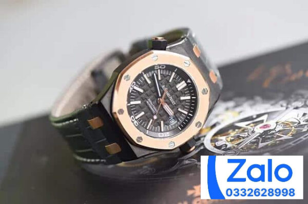 ĐỒNG HỒ NAM AUDEMARS PIGUET ROYAL OAK 15709 SUPER FAKE NHÀ MÁY JF ĐEN 41MM