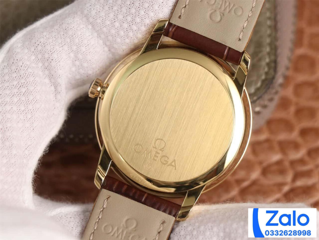 ĐỒNG HỒ NAM OMEGA DE VILLE FAKE 11 NHÀ MÁY AZ DÂY DA VỎ VÀNG GOLD 40MM