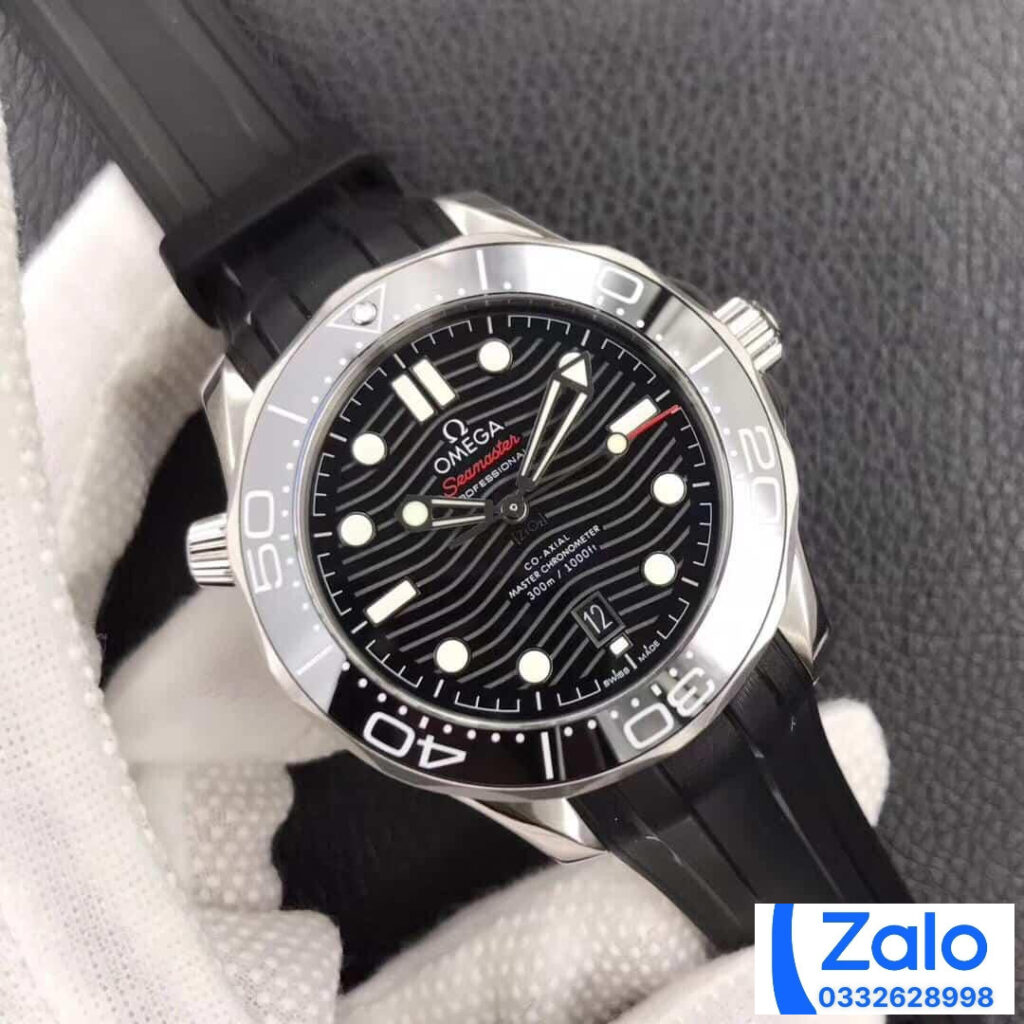 ĐỒNG HỒ NAM OMEGA SEAMASTER DIVER 300M FAKE 11 NHÀ MÁY VS DÂY CAO SU 42MM