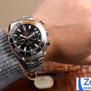 ĐỒNG HỒ NAM OMEGA SEAMASTER SUPER FAKE NHÀ MÁY OM BEZEL MIX HAI MÀU 45MM