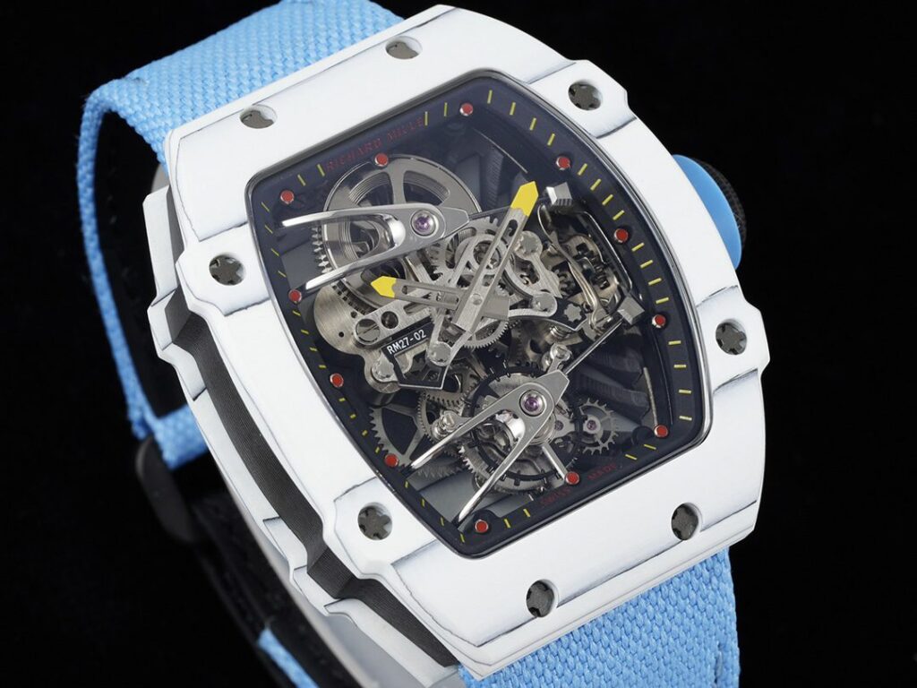 ĐỒNG HỒ NAM RICHARD MILLE RM27-02 REPLICA 1:1 DÂY VẢI CANVAS XANH 42MM
