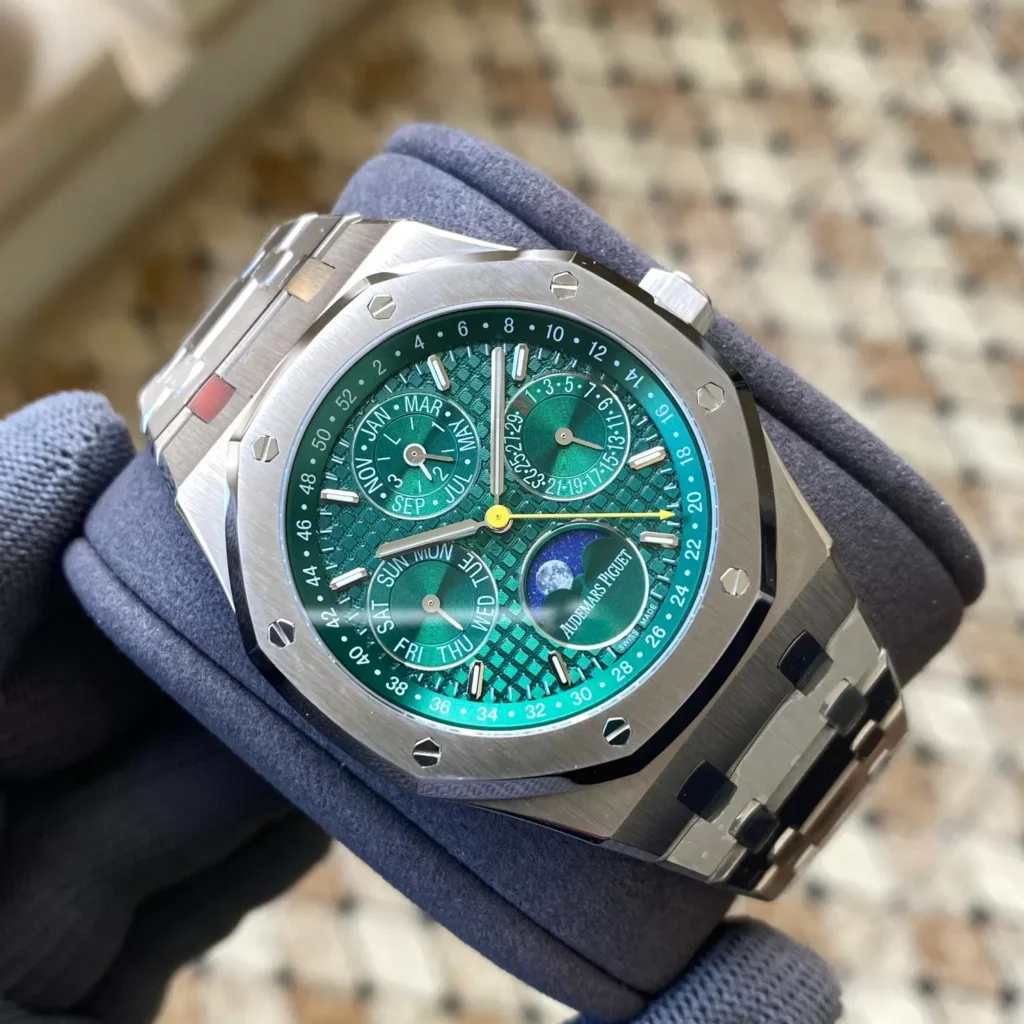 ĐỒNG HỒ AUDEMARS PIGUET ROYAL OAK REPLICA 11 NHÀ MÁY APS XANH GREEN 41MM