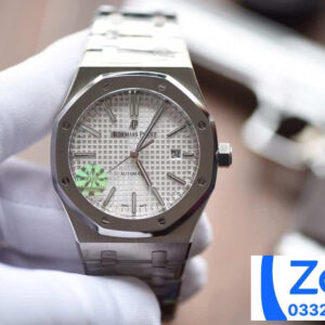 ĐỒNG HỒ NỮ AUDEMARS PIGUET ROYAL OAK 15400 FAKE NHÀ MÁY JF MẶT TRẮNG 39MM