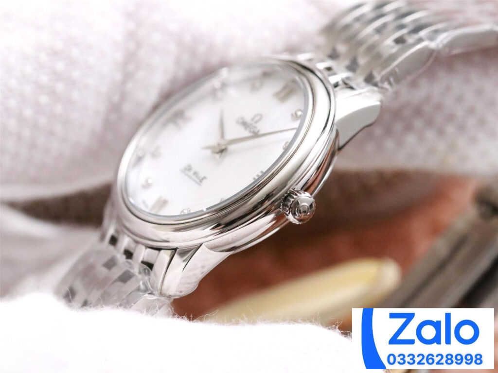 ĐỒNG HỒ NỮ OMEGA DE VILLE SUPER FAKE NHÀ MÁY FZ FACTORY WHITE DIAL 27MM