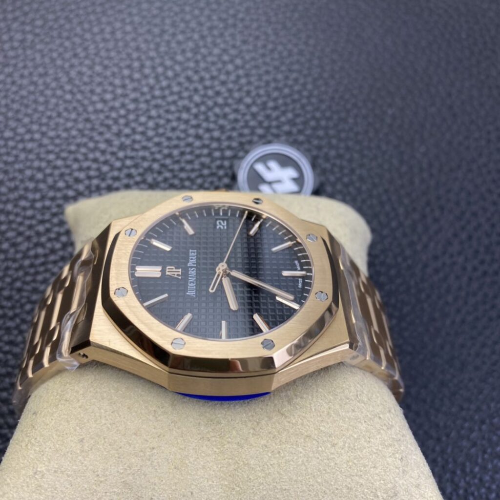 ĐỒNG HỒ AUDEMARS PIGUET ROYAL OAK 15500OR REPLICA 11 NHÀ MÁY ZF MẶT ĐEN 41MM