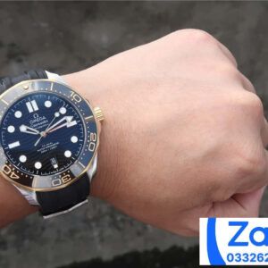 ĐỒNG HỒ NAM OMEGA SEAMASTER SUPER FAKE NHÀ MÁY OM DÂY CAO SU ĐEN 42MM