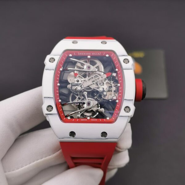 ĐỒNG HỒ NAM RICHARD MILLE RM27-02 REPLICA 11 DÂY ĐEO CAO SU ĐỎ 42MM