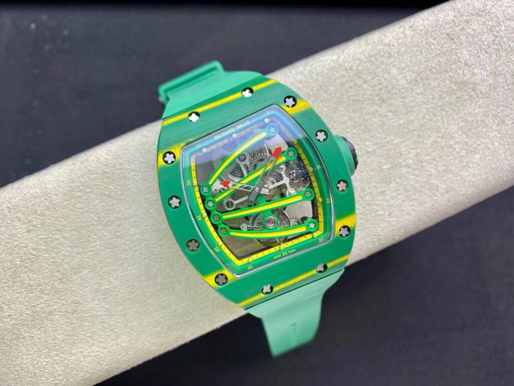ĐỒNG HỒ NAM RICHARD MILLE RM59-01 REPLICA 11 MẶT XANH DÂY ĐEO XANH 43MM