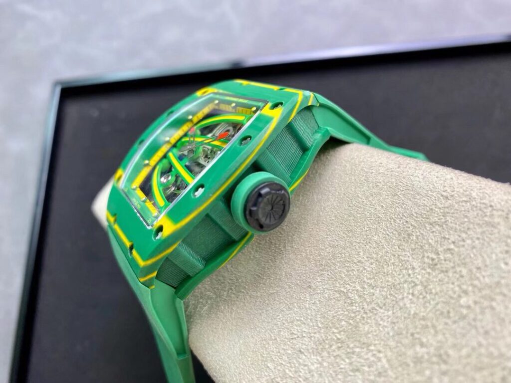 ĐỒNG HỒ NAM RICHARD MILLE RM59-01 REPLICA 11 MẶT XANH DÂY ĐEO XANH 43MM