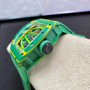 ĐỒNG HỒ NAM RICHARD MILLE RM59-01 REPLICA 11 MẶT XANH DÂY ĐEO XANH 43MM