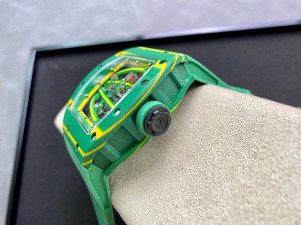 ĐỒNG HỒ NAM RICHARD MILLE RM59-01 REPLICA 11 MẶT XANH DÂY ĐEO XANH 43MM