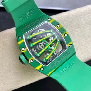 ĐỒNG HỒ NAM RICHARD MILLE RM59-01 REPLICA 11 MẶT XANH DÂY ĐEO XANH 43MM