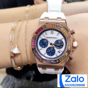 ĐỒNG HỒ NỮ AUDEMARS PIGUET ROYAL OAK OFFSHORE 26236 FAKE DÂY TRẮNG 37MM