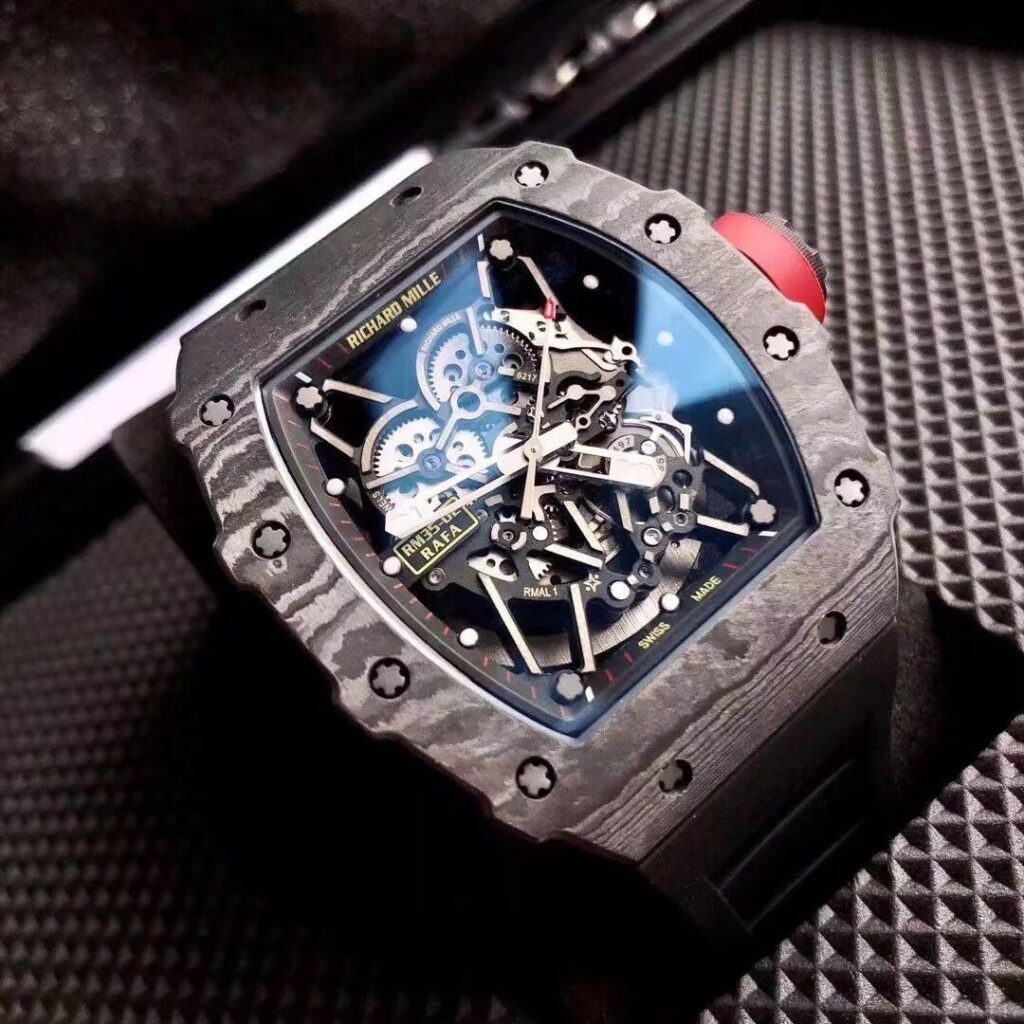 ĐỒNG HỒ NAM RICHARD MILLE RM35-02 REPLICA CAO CẤP NHÀ MÁY RMX BLACK 44MM
