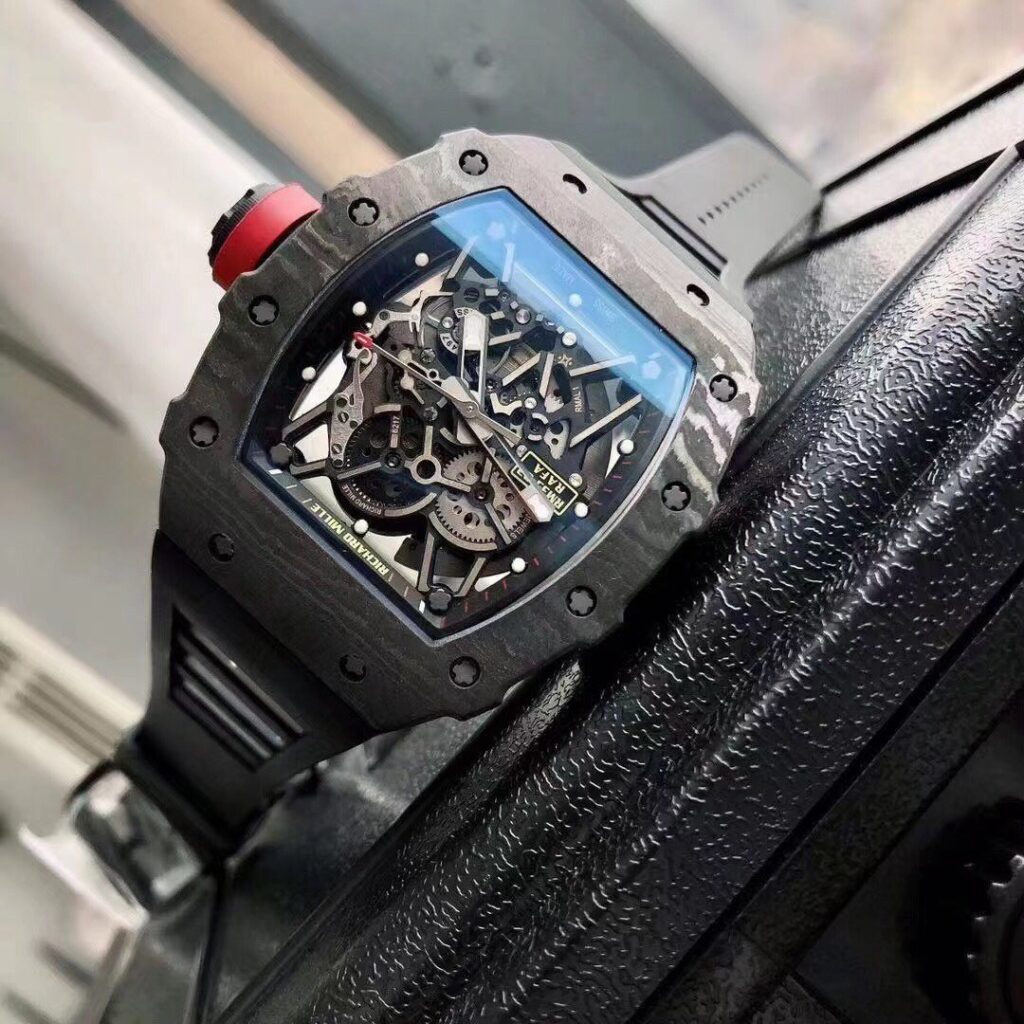 ĐỒNG HỒ NAM RICHARD MILLE RM35-02 REPLICA CAO CẤP NHÀ MÁY RMX BLACK 44MM