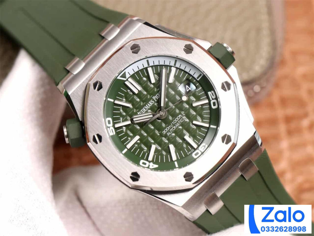 ĐỒNG HỒ NAM AUDEMARS PIGUET ROYAL OAK OFFSHORE 15710 REP 11 NHÀ MÁY JF XANH 42MM