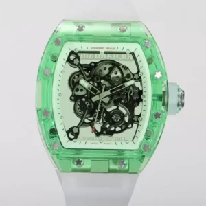 ĐỒNG HỒ NAM RICHARD MILLE RM055 REP 11 NHÀ MÁY RM DÂY ĐEO TRONG SUỐT 45MM