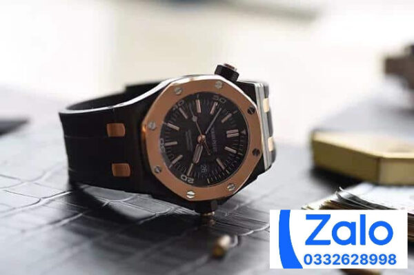 ĐỒNG HỒ NAM AUDEMARS PIGUET ROYAL OAK 15709 SUPER FAKE NHÀ MÁY JF ĐEN 41MM