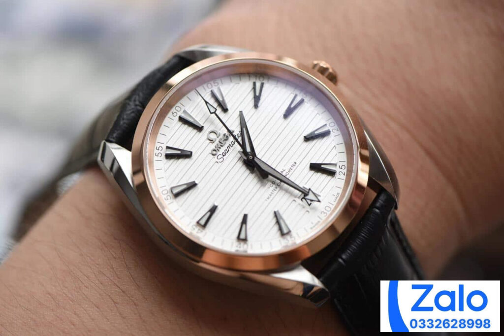 ĐỒNG HỒ NAM OMEGA SEAMASTER SUPER FAKE NHÀ MÁY XF VIỀN TRƠN VÀNG HỒNG 41MM