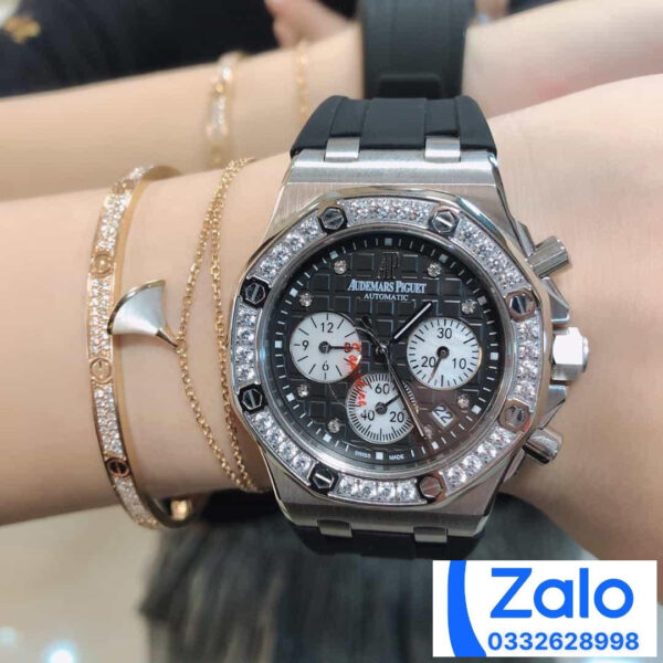 ĐỒNG HỒ NỮ AUDEMARS PIGUET ROYAL OAK OFFSHORE 26236 FAKE 11 ĐÁ TRẮNG 37MM