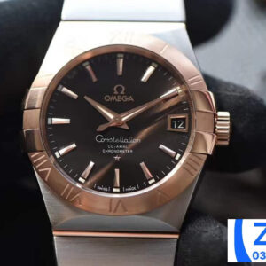 ĐỒNG HỒ NAM OMEGA CONSTELLATION FAKE CAO CẤP NHÀ MÁY VS MẶT SỐ ĐEN 38MM