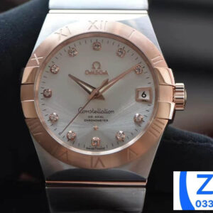 ĐỒNG HỒ NAM OMEGA CONSTELLATION SUPER FAKE NHÀ MÁY VS ĐÍNH ĐÁ 38MM