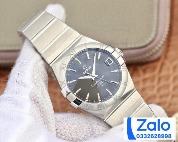 ĐỒNG HỒ NAM OMEGA CONSTELLATION FAKE 1:1 NHÀ MÁY 3S MẶT SỐ ĐEN 38MM