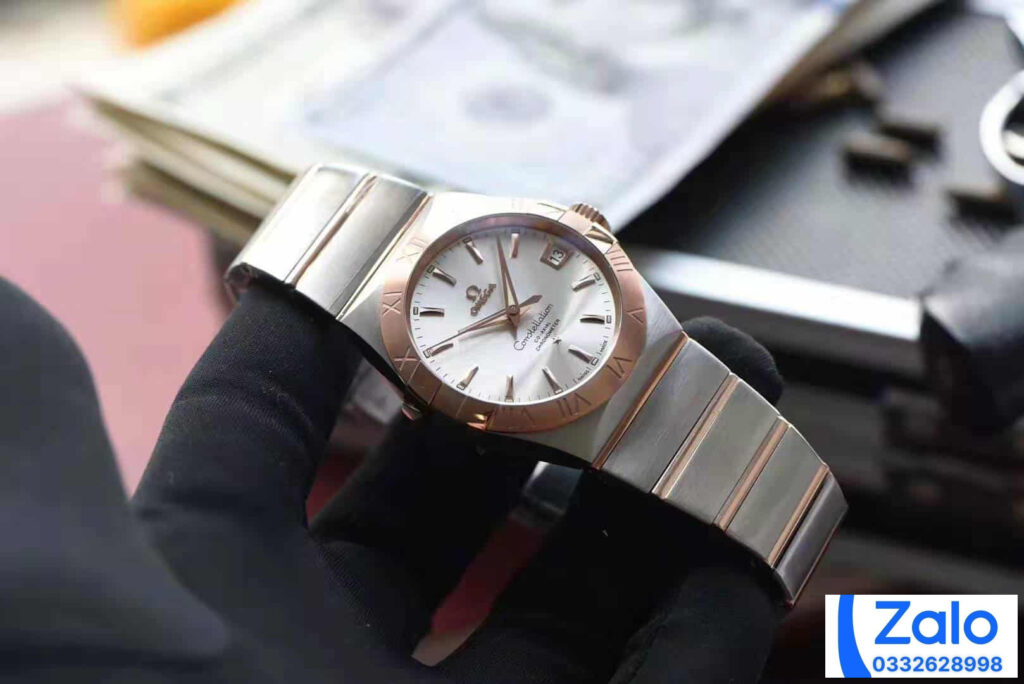 ĐỒNG HỒ NAM OMEGA CONSTELLATION FAKE NHÀ MÁY VS MẶT SỐ ĐƠN GIẢN 38MM