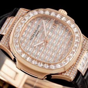 ĐỒNG HỒ PATEK PHILIPPE 5711 NAUTILUS ROSE GOLD ĐÍNH ĐÁ REPLICA 11 GS 40MM (9)