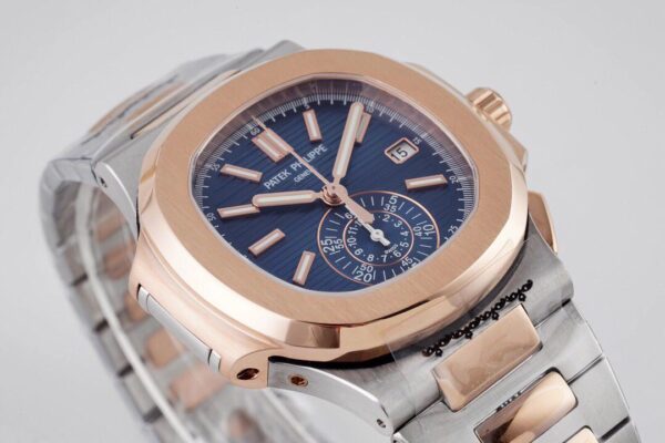 ĐỒNG HỒ PATEK PHILIPPE 5980 NAUTILUS BLUE DIAL REPLICA 11 DÂY THÉP 3K 40MM (2)