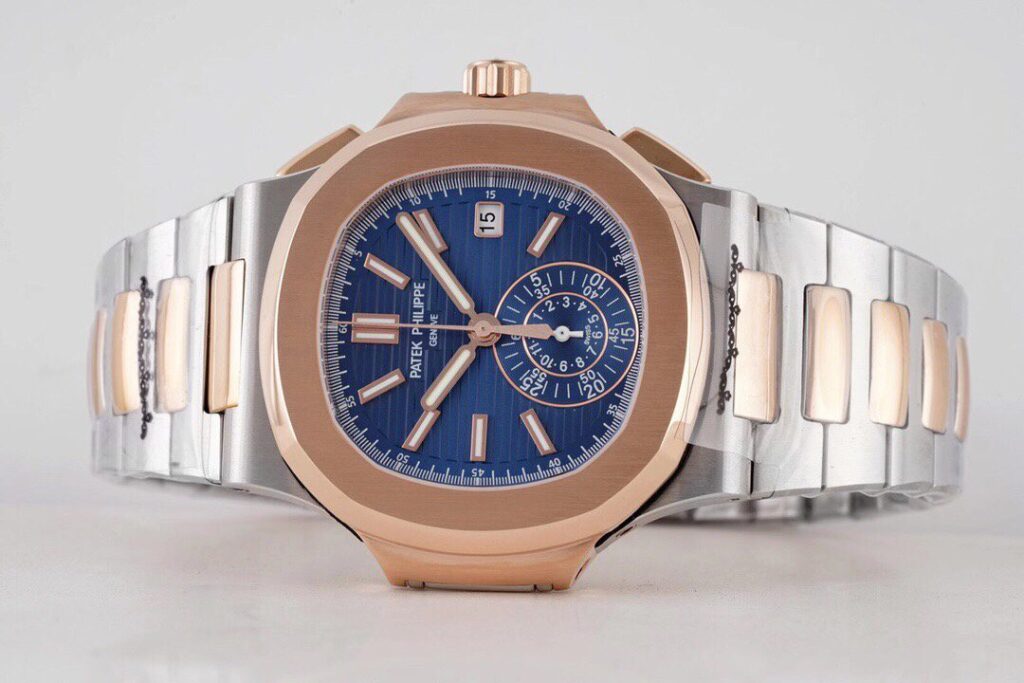 ĐỒNG HỒ PATEK PHILIPPE 5980 NAUTILUS BLUE DIAL REPLICA 11 DÂY THÉP 3K 40MM (4)