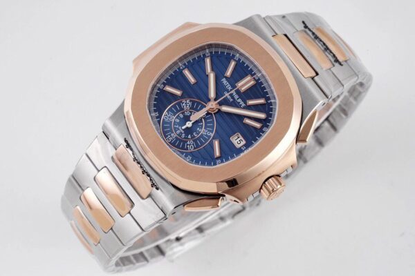 ĐỒNG HỒ PATEK PHILIPPE 5980 NAUTILUS BLUE DIAL REPLICA 11 DÂY THÉP 3K 40MM (5)