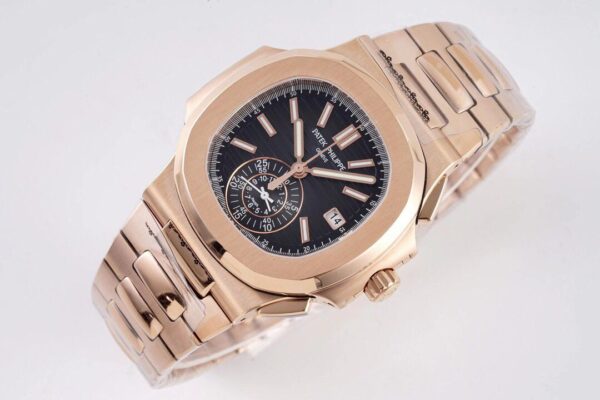 ĐỒNG HỒ PATEK PHILIPPE 5980 NAUTILUS REPLICA 11 ROSE GOLD 3K FACTORY 40MM (5)