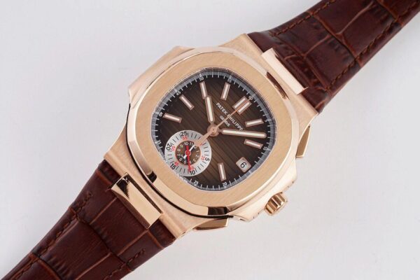 ĐỒNG HỒ PATEK PHILIPPE 5980 NAUTILUS ROSE GOLD REPLICA 11 3K FACTORY 40MM (2)